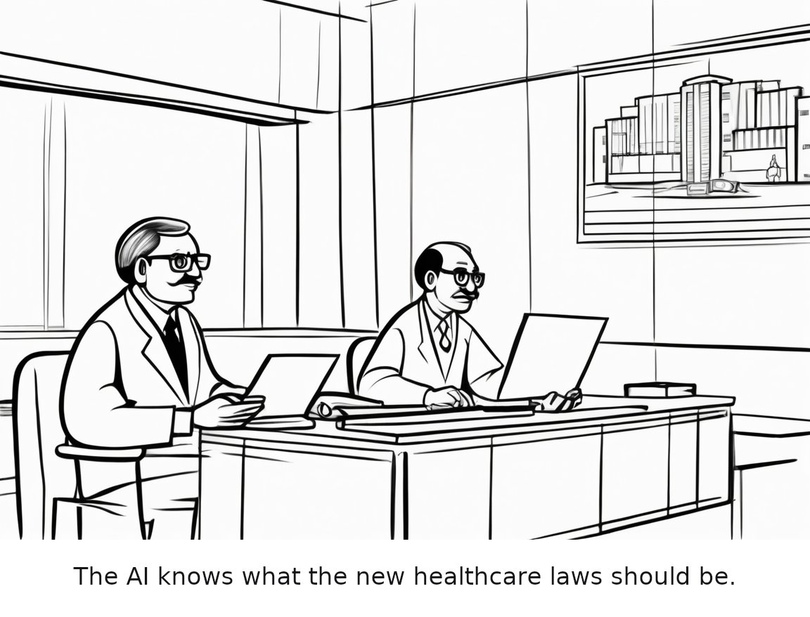 UK needs new laws for AI in healthcare, says watchdog — one-panel cartoon