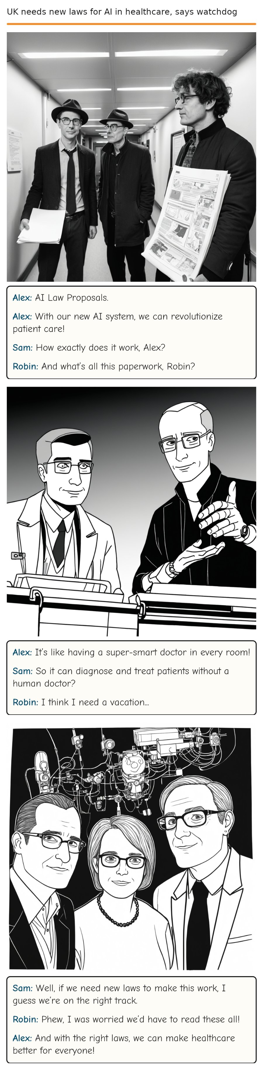 UK needs new laws for AI in healthcare, says watchdog — comic strip