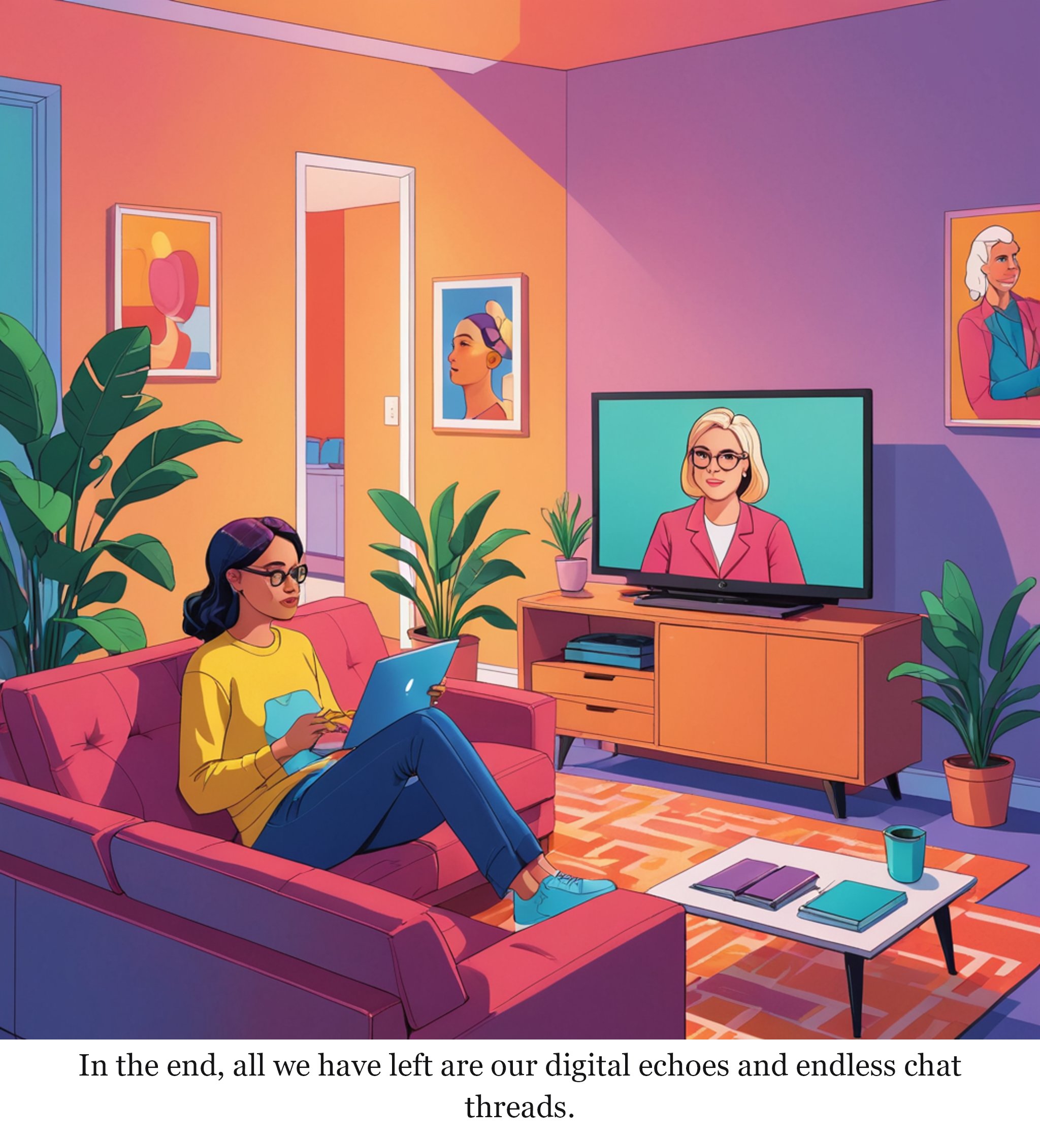 ‘Unfinished business’: the people who want their AI chatbots to ‘live on’ after they die — one-panel cartoon