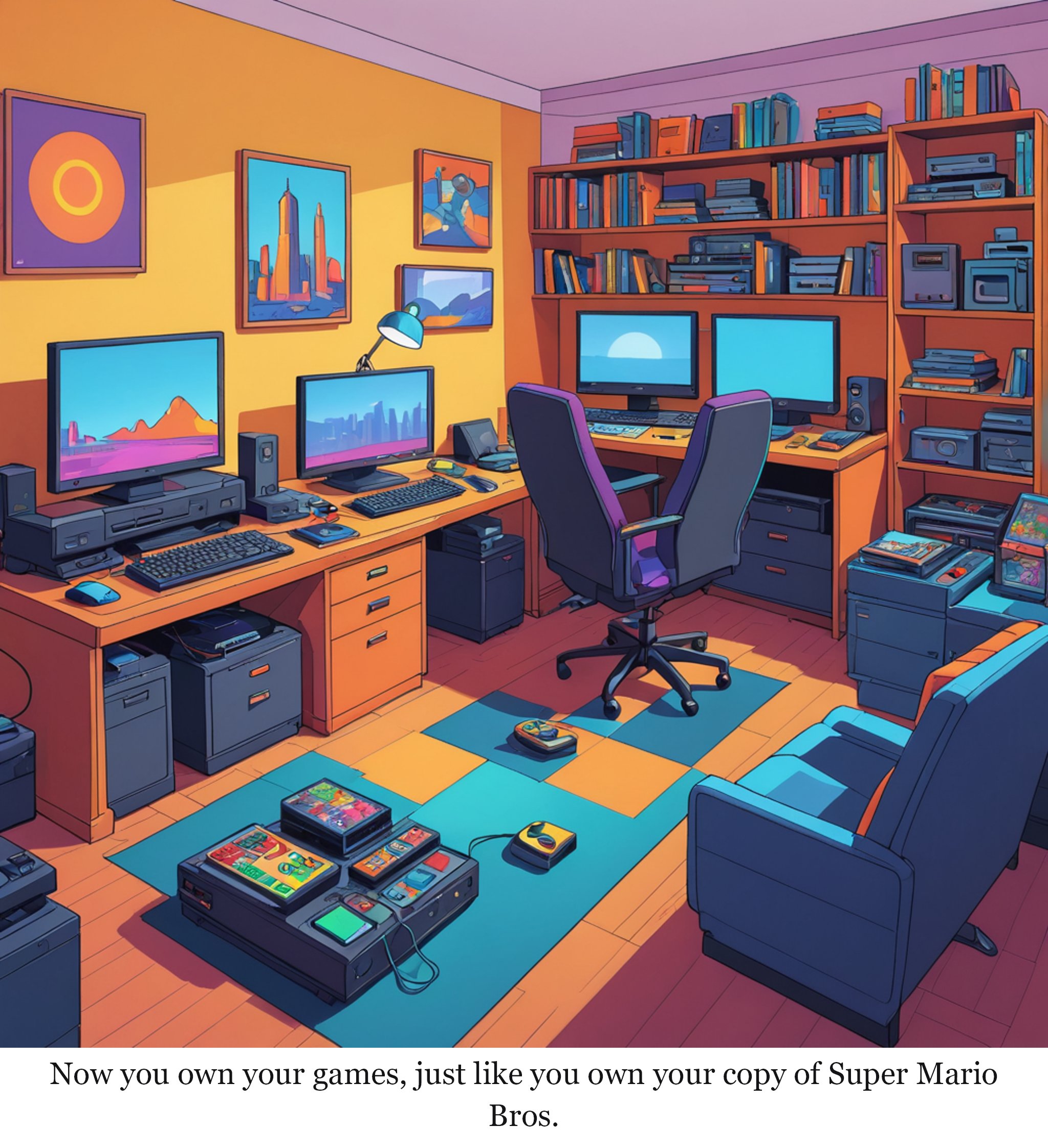 Now you own your games, just like you own your copy of Super Mario Bros.