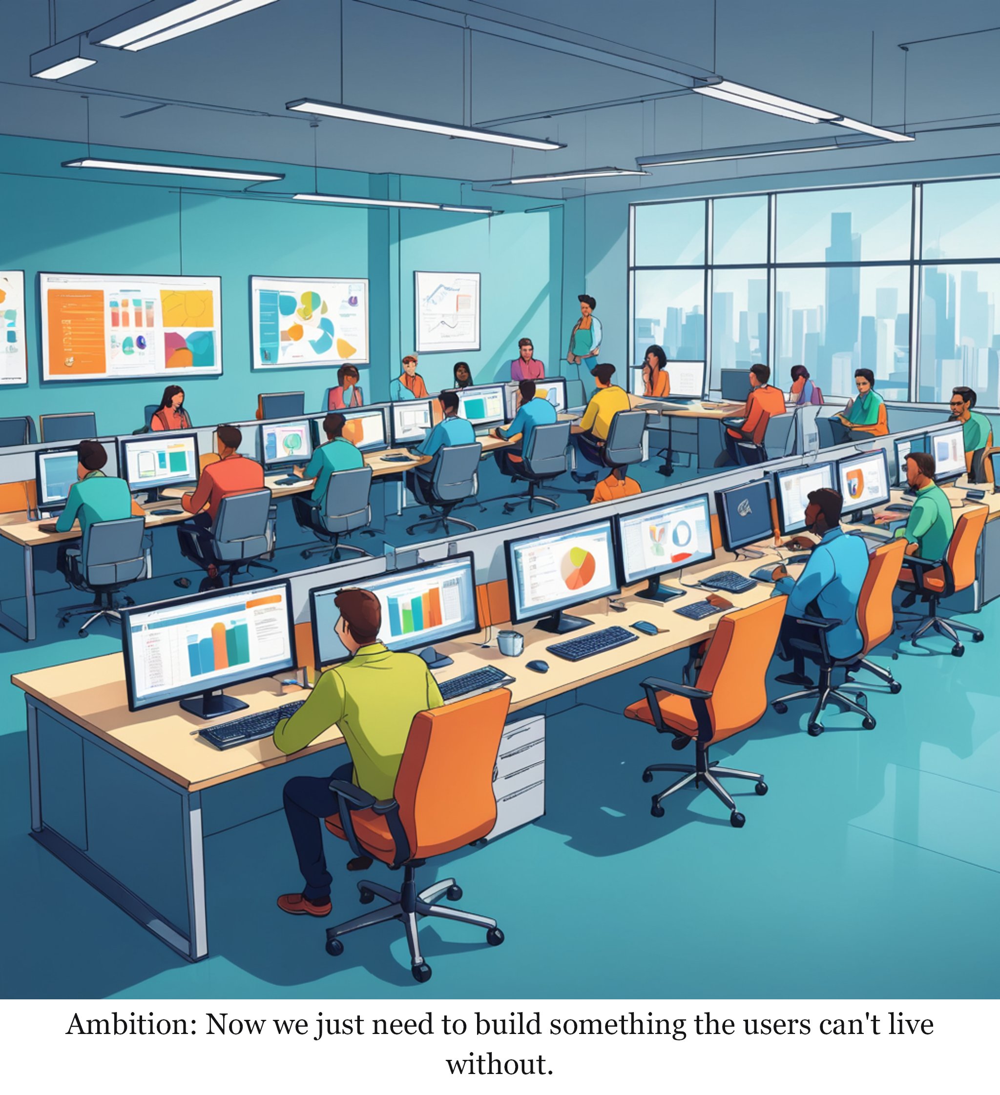 We should be more ambitious with the software we build — one-panel cartoon