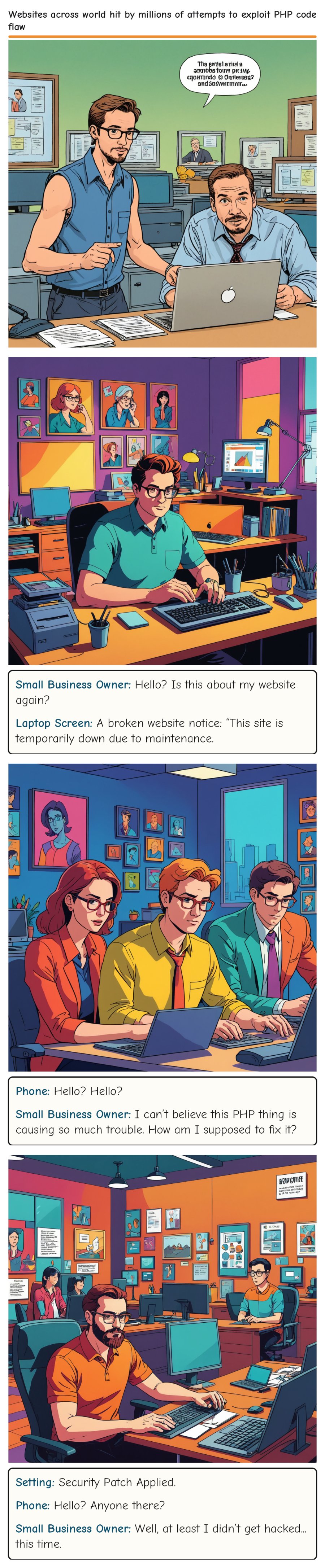 Websites across world hit by millions of attempts to exploit PHP code flaw — comic strip