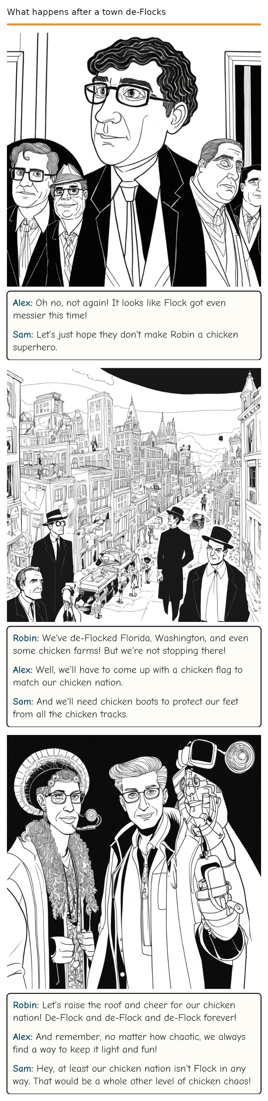 What happens after a town de-Flocks — comic strip