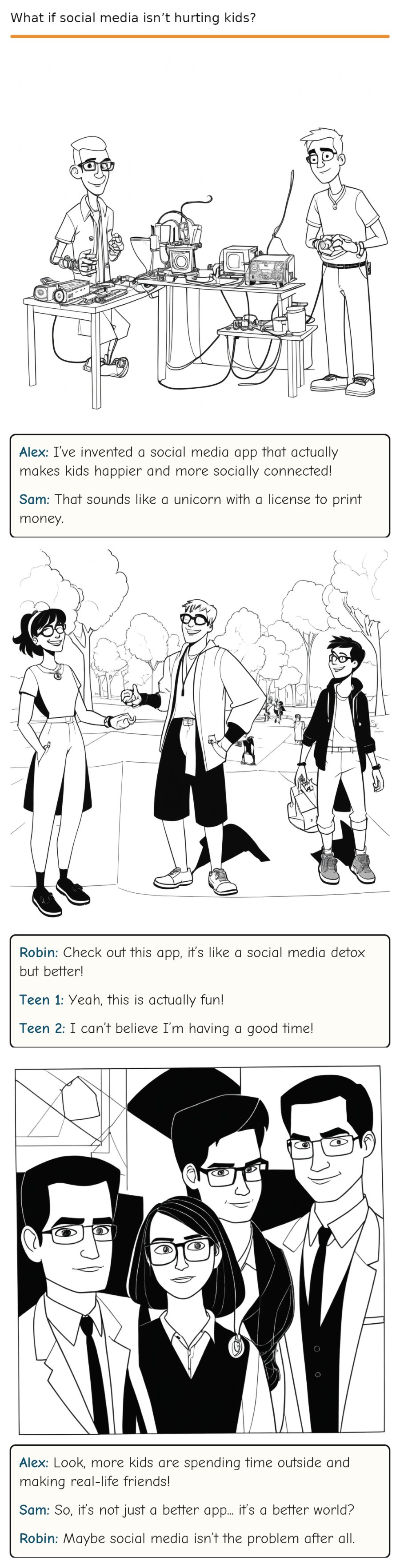 What if social media isn’t hurting kids? — comic strip