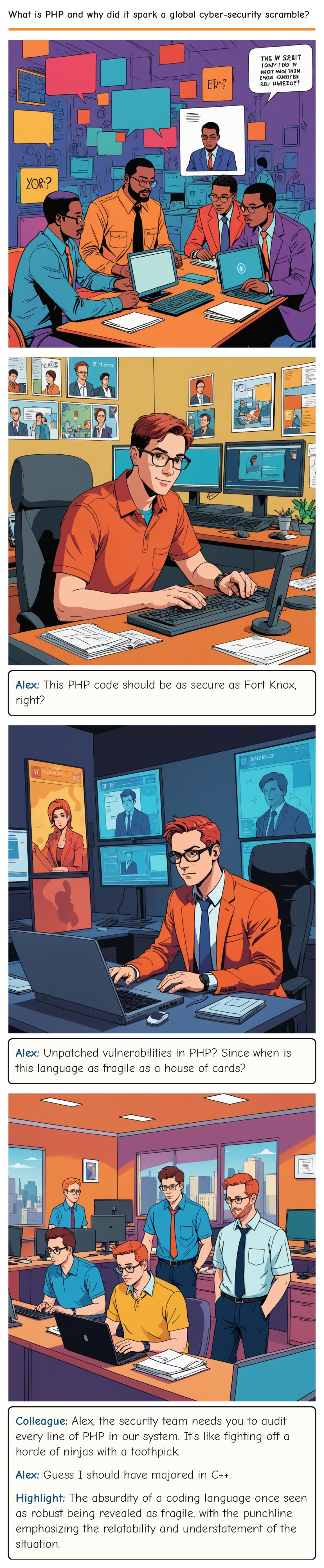 What is PHP and why did it spark a global cyber-security scramble? — comic strip