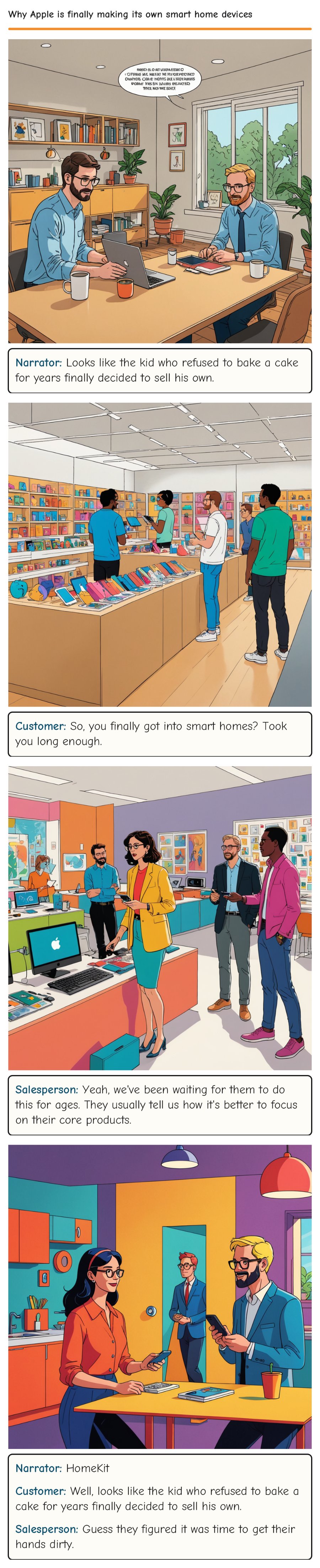 Why Apple is finally making its own smart home devices — comic strip