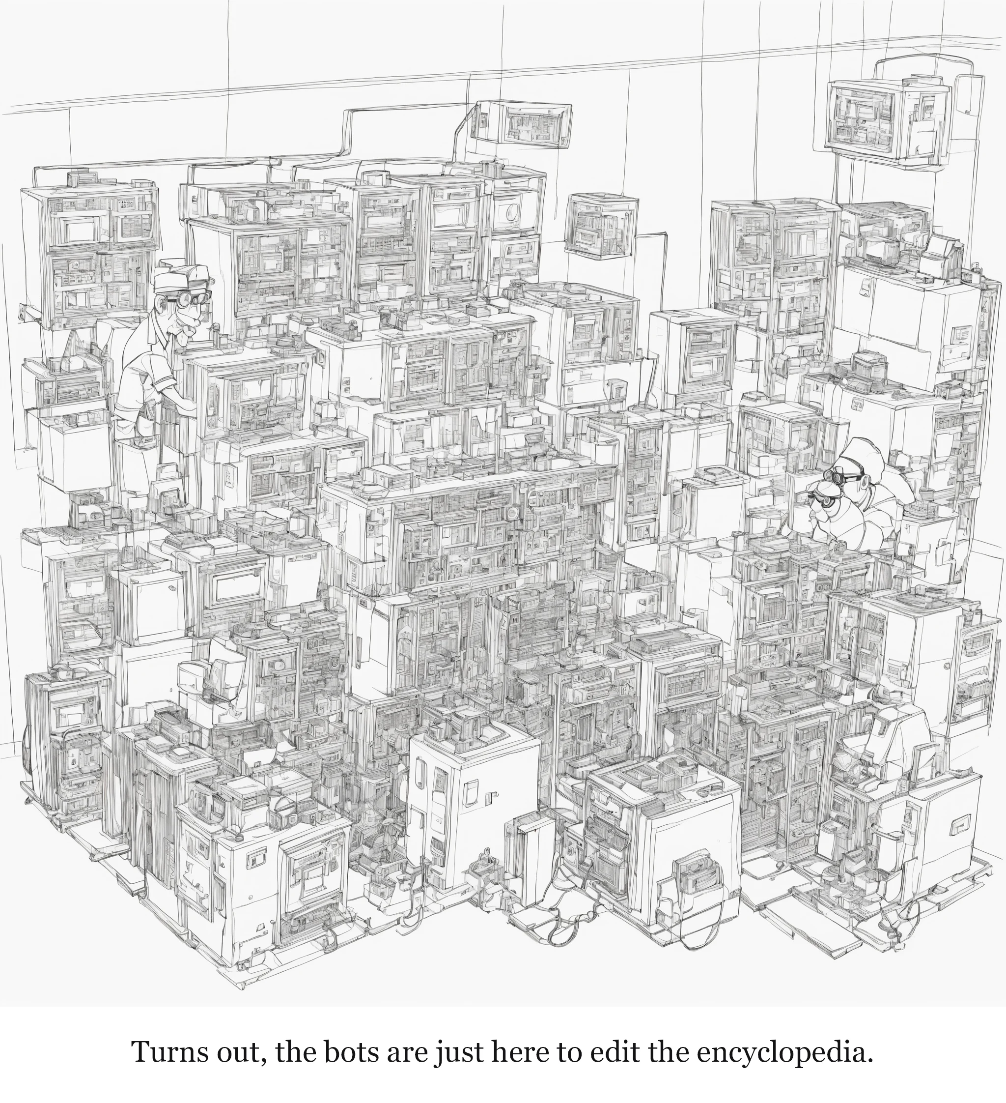 Turns out, the bots are just here to edit the encyclopedia.