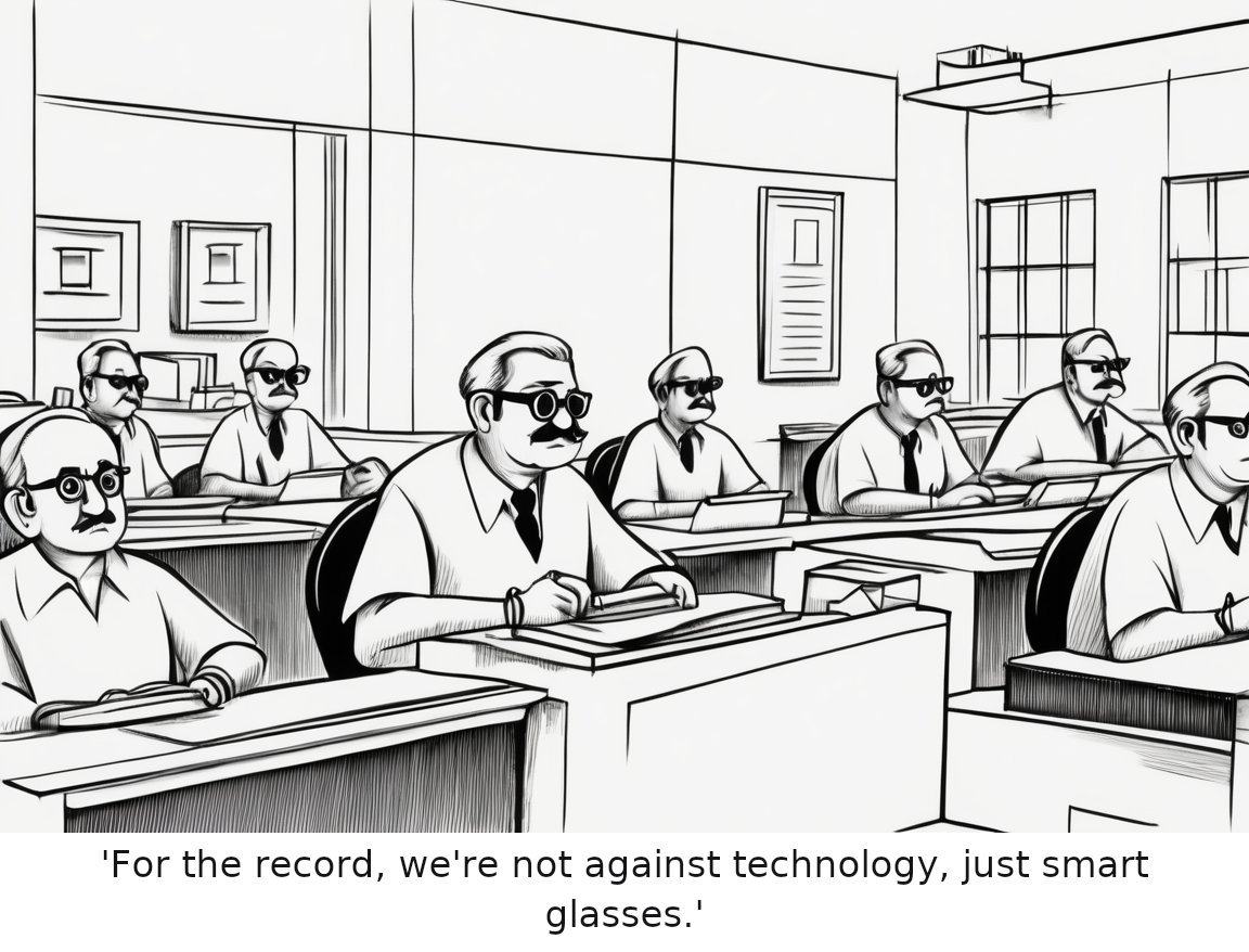 Would Australians support a smart glasses ban? — one-panel cartoon