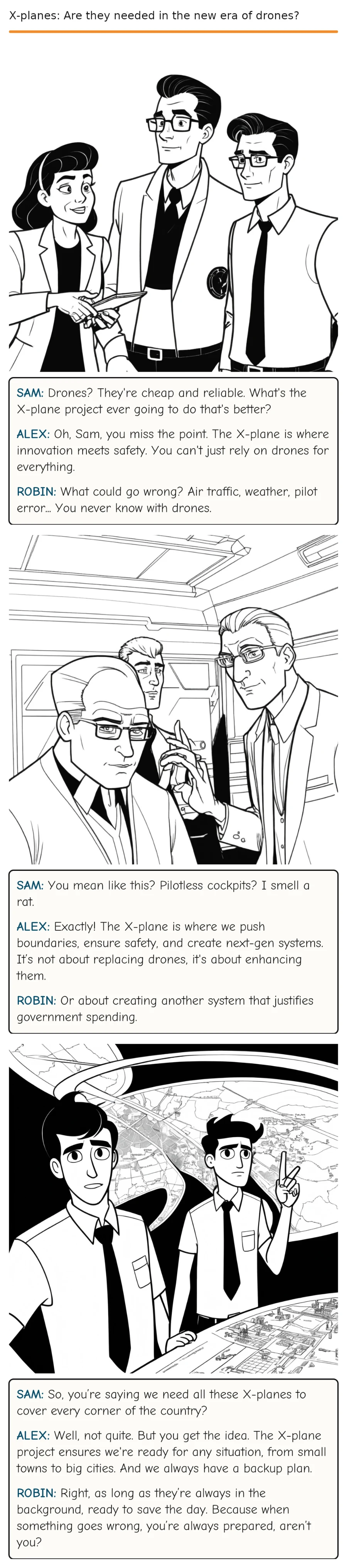 X-planes: Are they needed in the new era of drones? — comic strip