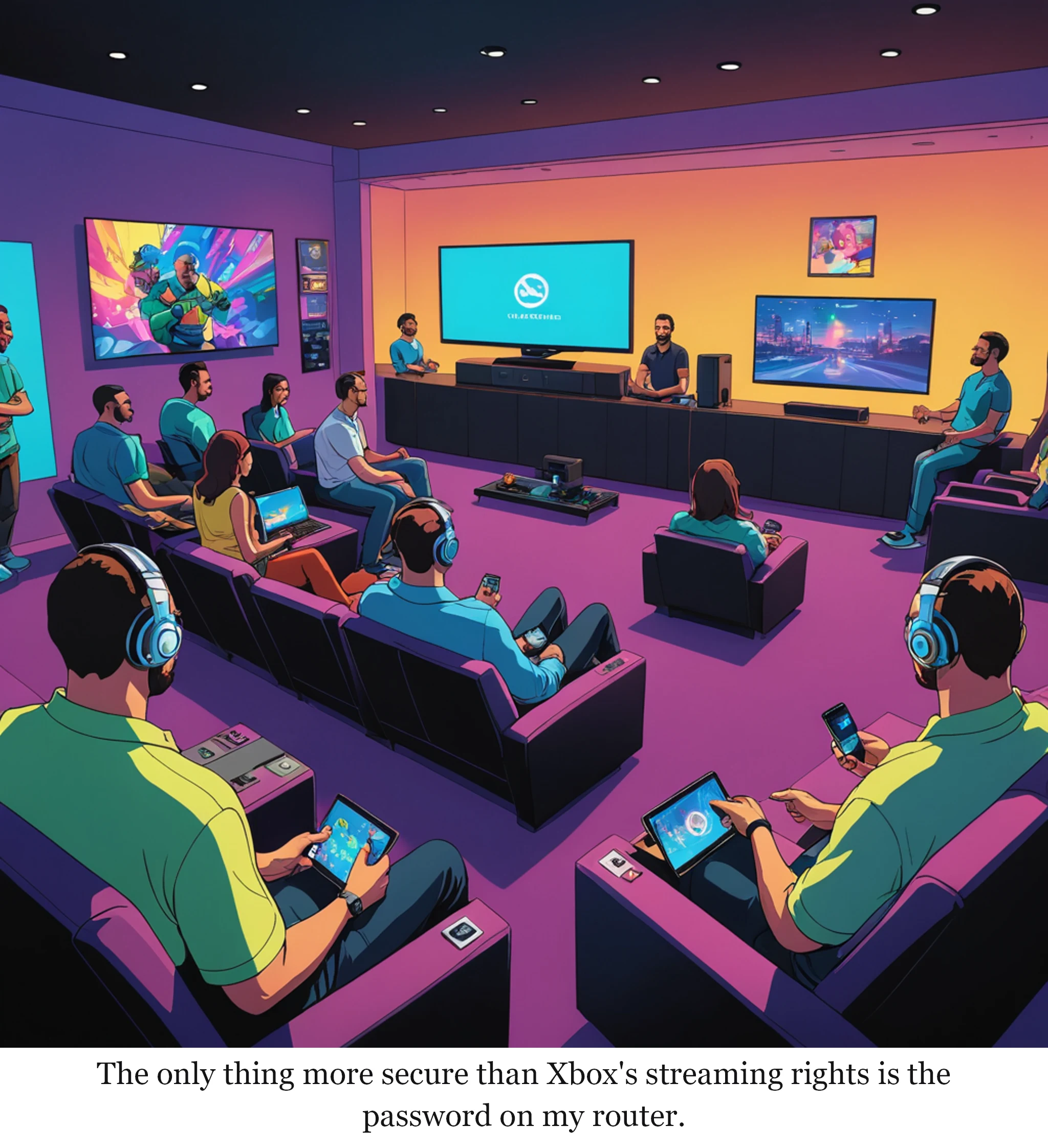 The only thing more secure than Xbox's streaming rights is the password on my router.