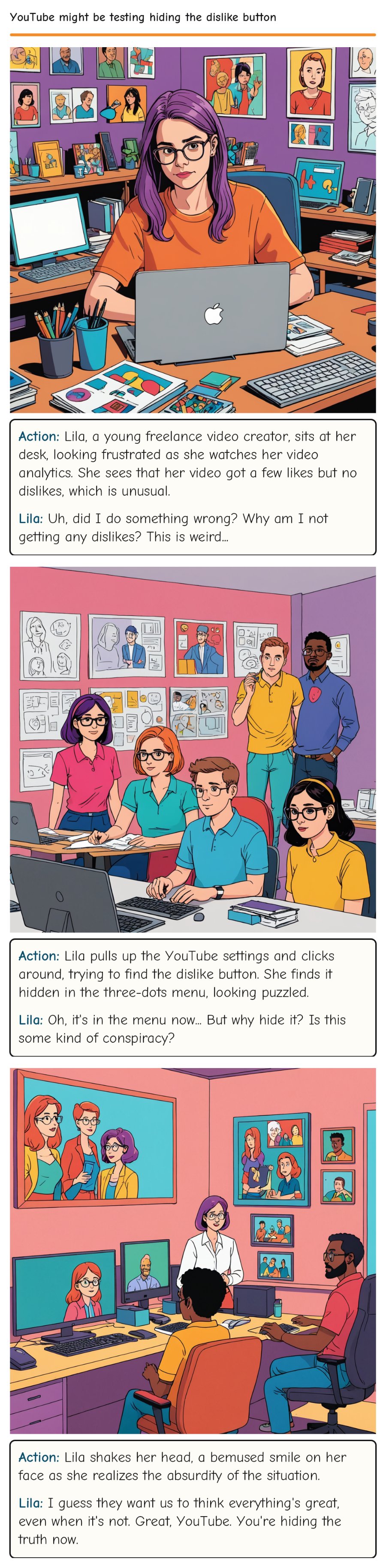 YouTube might be testing hiding the dislike button — comic strip